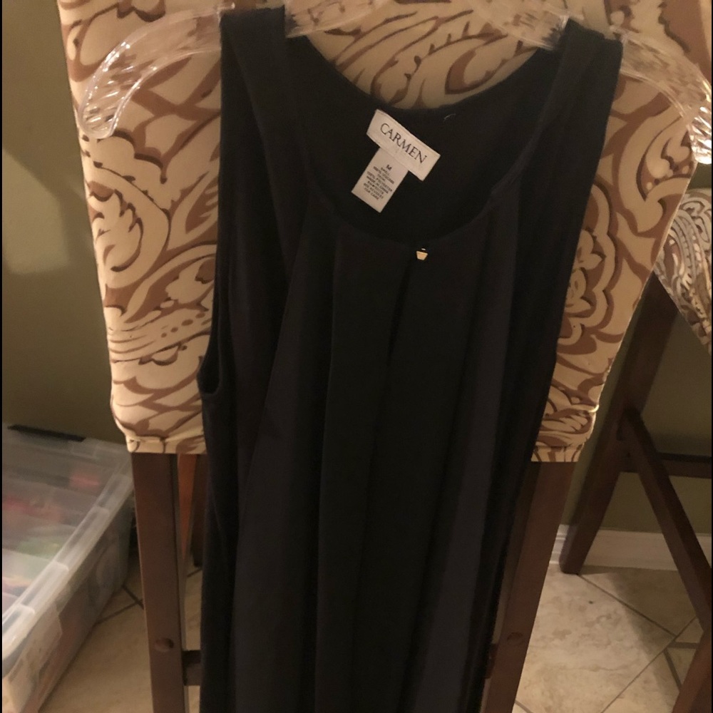 Black sleeveless blouse size medium